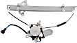 Front, Driver and Passenger Side Power Window Regulators, With Motors, 6-Pin Plug