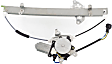 Front, Driver and Passenger Side Power Window Regulators, With Motors, 6-Pin Plug