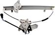 Front, Driver and Passenger Side Power Window Regulators, With Motors, 6-Pin Plug