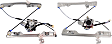 Front, Driver and Passenger Side Power Window Regulator, With Motor