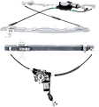 Front And Rear, Driver Side Power Window Regulator, With Motor