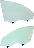 Front, Driver and Passenger Side Door Glasses, Green Tint, 4-Door, Sedan, Replaces NAGS No. FD23387 GTYN, FD23388 GTYN