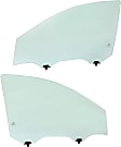 Front, Driver and Passenger Side Door Glasses, Green Tint, Replaces NAGS No. FD25259 GTYN, FD25260 GTYN