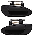 Rear, Driver and Passenger Side Smooth Black Exterior Door Handle, Without Key Hole