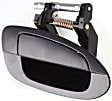 Rear, Driver and Passenger Side Smooth Black Exterior Door Handle, Without Key Hole