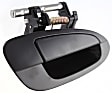 Rear, Driver and Passenger Side Smooth Black Exterior Door Handle, Without Key Hole