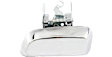 Rear, Driver and Passenger Side Chrome Exterior Door Handle, Without Key Hole