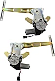 Rear, Driver and Passenger Side Power Window Regulator, With Motor