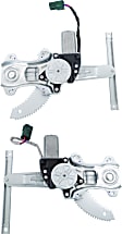 Rear, Driver and Passenger Side Power Window Regulator, With Motor