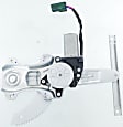 Rear, Driver and Passenger Side Power Window Regulator, With Motor