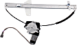Rear, Driver and Passenger Side Power Window Regulator, With Motor