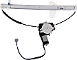 Rear, Driver and Passenger Side Power Window Regulator, With Motor