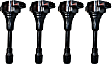 Ignition Coils, Set of 4, Rectangular Connector Shape