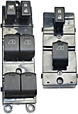 Front, Driver and Passenger Side Window Switches, Black
