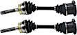 Front, Driver and Passenger Side Axle Assembly - Set of 2 4WD
