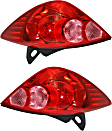 Driver and Passenger Side Halogen Tail Light, With bulb(s), OE Replacement, CAPA Certified