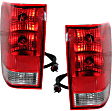 2004-2015 Nissan Titan - Driver and Passenger Side Tail Lights, with Bulbs, Halogen, For Models Without Utility Compartment