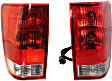 Driver and Passenger Side Tail Lights, with Bulbs, Halogen, For Models Without Utility Compartment, CAPA Certified
