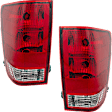 Driver and Passenger Side Tail Lights, with Bulbs, Halogen, For Models With Utility Compartment, CAPA Certified