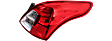 2017 Nissan Versa - Driver and Passenger Side, Outer Halogen Tail Light, With bulb(s), OE Replacement