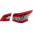 Passenger Side, Inner and Outer Halogen Tail Light, Inner - Without bulb(s); Outer - With bulb(s), OE Replacement, CAPA Certified