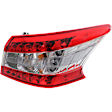 Passenger Side, Inner and Outer Halogen Tail Light, Inner - Without bulb(s); Outer - With bulb(s), OE Replacement, CAPA Certified