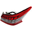 Passenger Side, Inner and Outer Halogen Tail Light, Inner - Without bulb(s); Outer - With bulb(s), OE Replacement, CAPA Certified