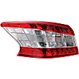 Driver and Passenger Side, Inner and Outer Halogen Tail Lights, Inner - Without Bulbs; Outer - With Bulbs