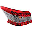 Driver and Passenger Side, Inner and Outer Halogen Tail Lights, Inner - Without Bulbs; Outer - With Bulbs, CAPA Certified