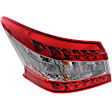 Driver and Passenger Side, Inner and Outer Halogen Tail Lights, Inner - Without Bulbs; Outer - With Bulbs, CAPA Certified