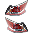 Driver and Passenger Side Tail Lights, with Bulbs, Halogen, For Models With Standard Type Tail Light, CAPA Certified