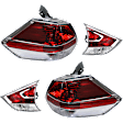 Driver and Passenger Side, Inner and Outer Halogen/LED Combo Tail Light, With bulb(s), OE Replacement, CAPA Certified