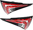 Driver and Passenger Side, Inner Tail Lights, with Bulbs, LED, Mounts on Liftgate