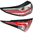 Driver Side, Inner And Outer Halogen/LED Combo Tail Light, With bulb(s), OE Replacement