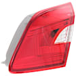 Passenger Side, Inner and Outer Halogen Tail Light, Inner - Without bulb(s); Outer - With bulb(s), OE Replacement