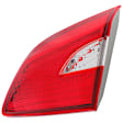 Passenger Side, Inner and Outer Halogen Tail Light, Inner - Without bulb(s); Outer - With bulb(s), OE Replacement, CAPA Certified