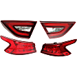 Driver and Passenger Side, Inner and Outer Halogen Tail Light, With bulb(s), OE Replacement