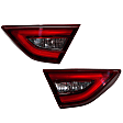 Driver and Passenger Side, Inner Tail Lights, with Bulbs, Halogen, Mounts on Luggage Lid, CAPA Certified