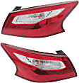 Driver and Passenger Side, Outer Halogen Tail Light, With bulb(s), OE Replacement