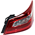 Passenger Side, Inner and Outer Halogen Tail Light, With bulb(s), OE Replacement, CAPA Certified