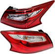 Driver and Passenger Side, Outer Halogen Tail Light, With bulb(s), OE Replacement, CAPA Certified