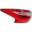 Driver Side, Inner And Outer Halogen Tail Light, With bulb(s), OE Replacement, CAPA Certified