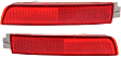 Rear, Driver and Passenger Side Bumper Reflector, CAPA Certified