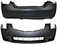 Front and Rear Primed Bumper Cover CAPA Certified