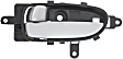 Front and Rear, Driver and Passenger Side Interior Door Handles, Black bezel with silver lever, With door lock button