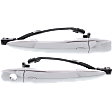2013 Nissan Sentra - Front, Driver and Passenger Side Chrome Exterior Door Handle, Driver Side - With Key Hole; Passenger Side - Without Key Hole, For Models with Smart Entry System and RFID (Radio-Frequency Identification) Sensor