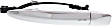 2013 Nissan Sentra - Front, Driver and Passenger Side Chrome Exterior Door Handle, Driver Side - With Key Hole; Passenger Side - Without Key Hole, For Models with Smart Entry System and RFID (Radio-Frequency Identification) Sensor