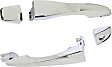 Front, Driver and Passenger Side Exterior Door Handles, Chrome, Driver Side - With Key Hole; Passenger Side - Without Key Hole