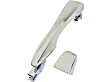 Front, Driver and Passenger Side Exterior Door Handles, Chrome, Driver Side - With Key Hole; Passenger Side - Without Key Hole