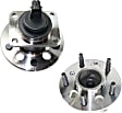Rear, Driver and Passenger Side Wheel Hub, 5 Lugs, With Bearing, With Sensor